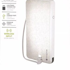 mophie Silver Portable Charger.